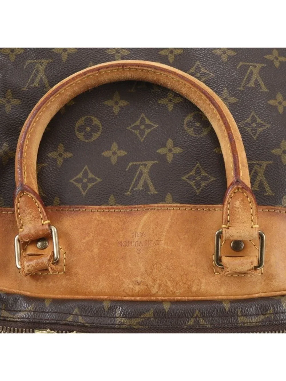 Louis Vuitton Monogram Alize de Poche Leather Boston Bag Tote